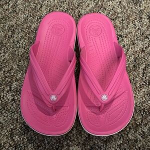 Crocs Pink Flip Flops